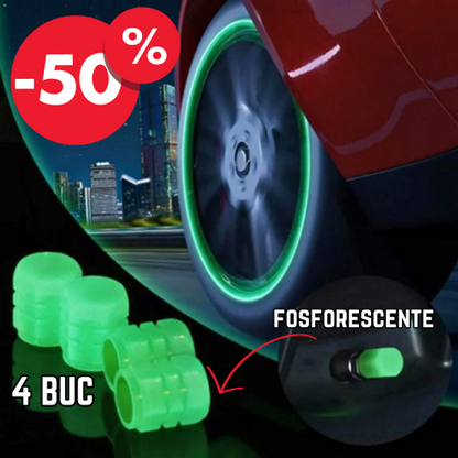 Capacele ventil fosforescente, universale (4 buc)