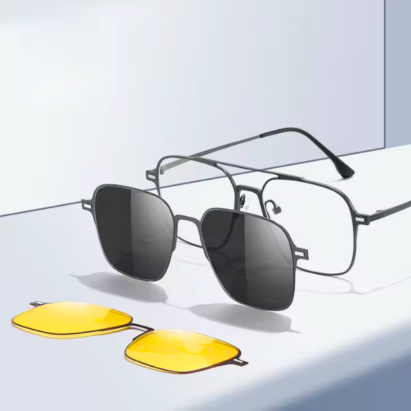 Ochelari magnetici cu 2 lentile detasabile