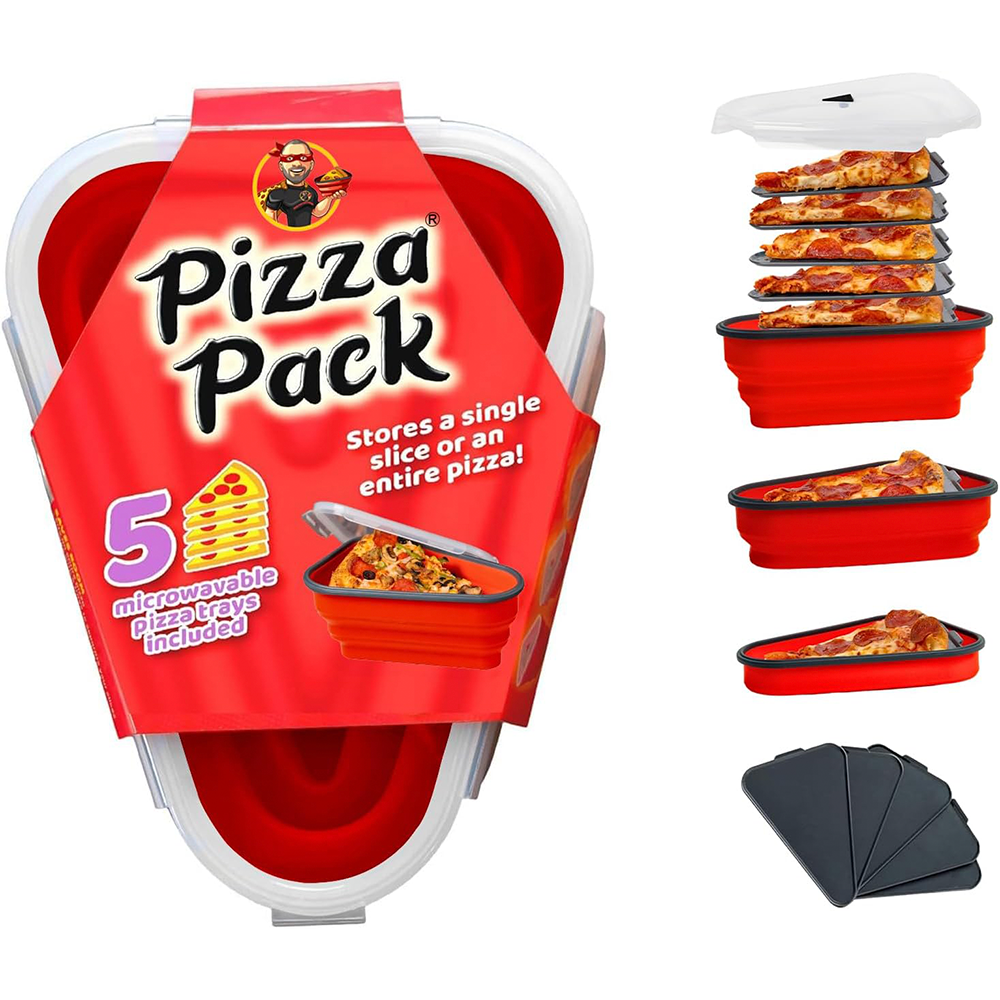Caserola pliabila pentru pizza - cu 5 tavi incluse