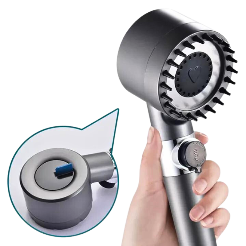 Cap de dus cu presiune turbo boost si filtru de apa