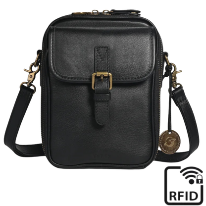 Geanta Crossbody cu RFID - protectie pentru carduri si date personale