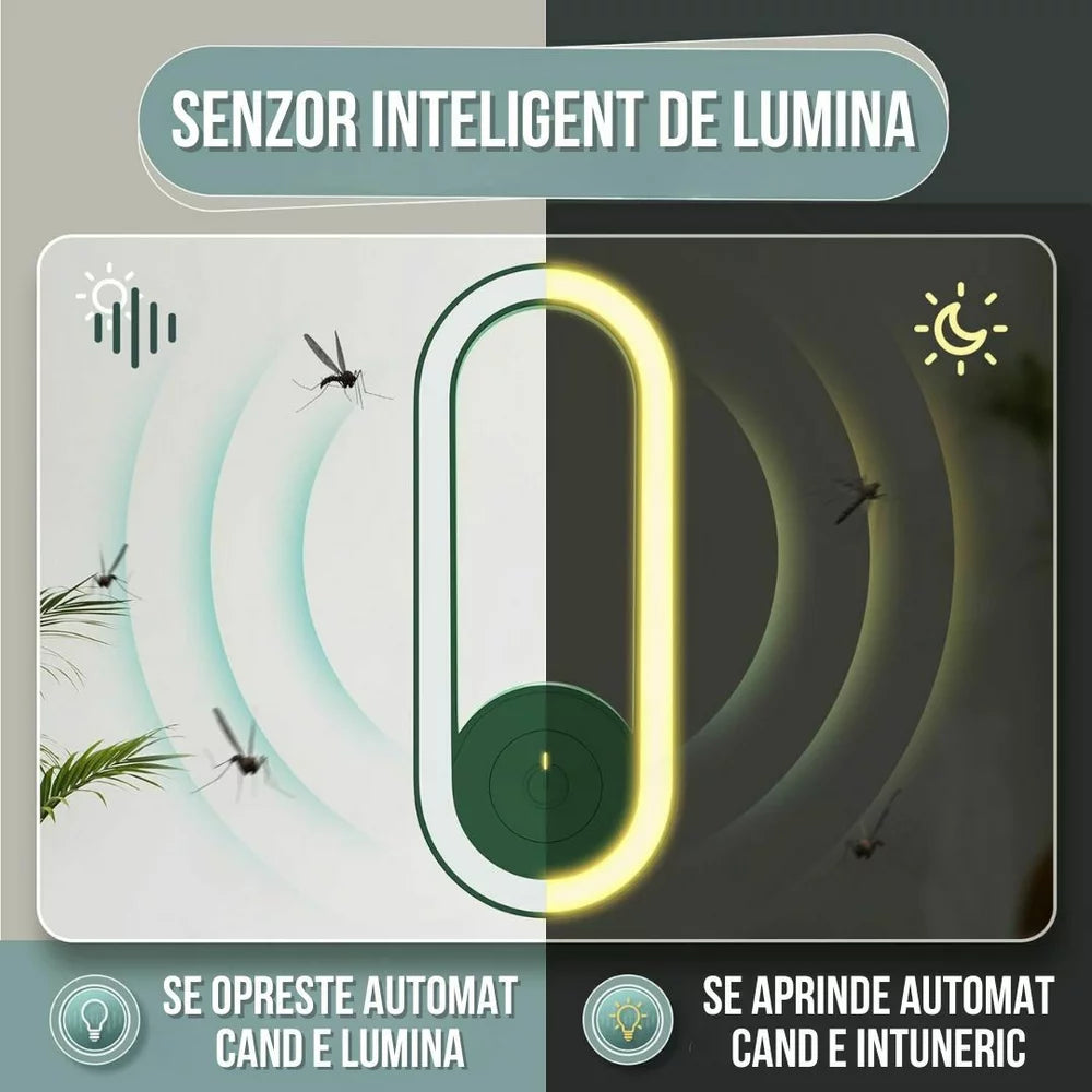 Lampa electronica LED cu ultrasunete anti tantari