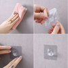 Set 10 carlige transparente cu banda adeziva