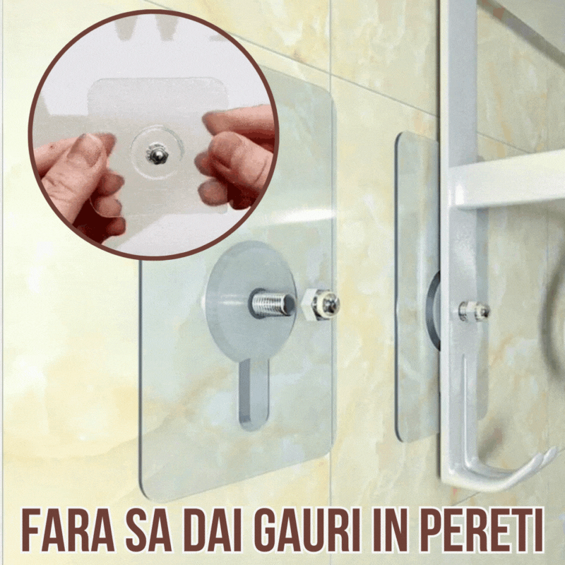 Set 10 SURUBURI cu Banda Adeziva - Fara Gauri in Pereti